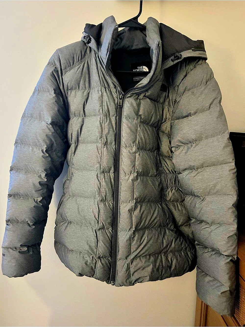 The North Face 550 Down Jacket Gray Puffer Jacket Size large